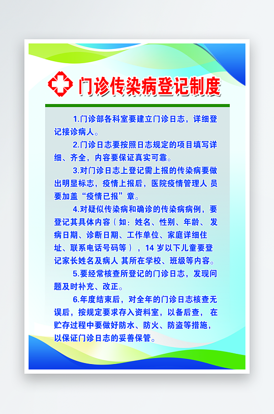 最新原创医院制度宣传海报