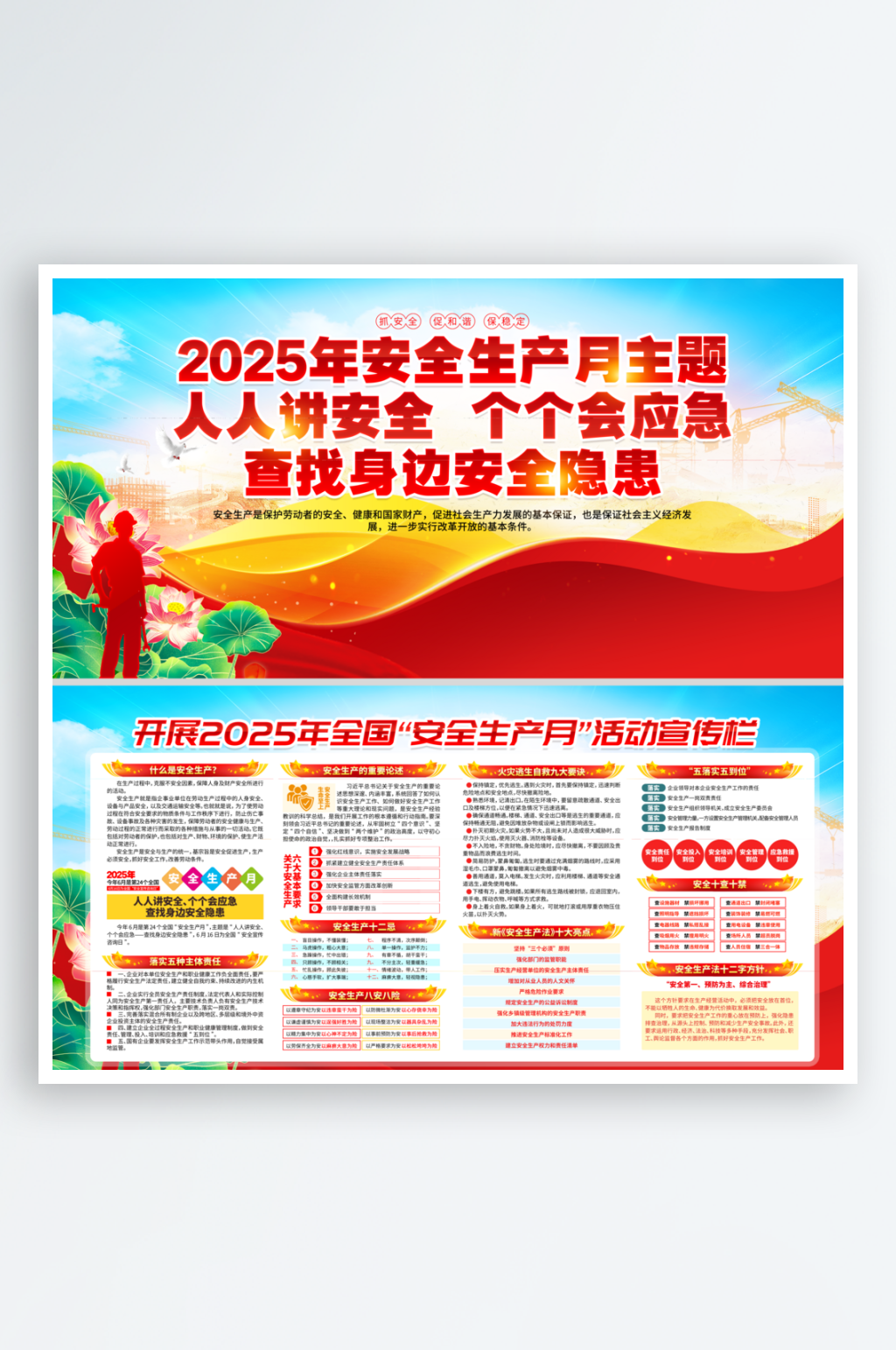 全國安全生產(chǎn)主題展板素材