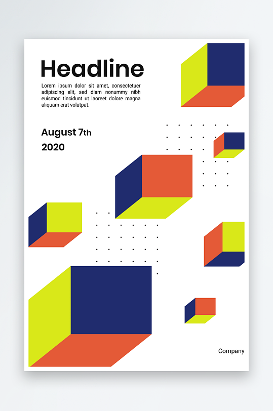 几何创意画册封面模版-众图网