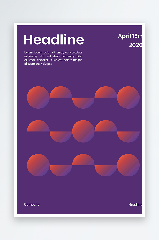 几何创意画册封面模版-众图网