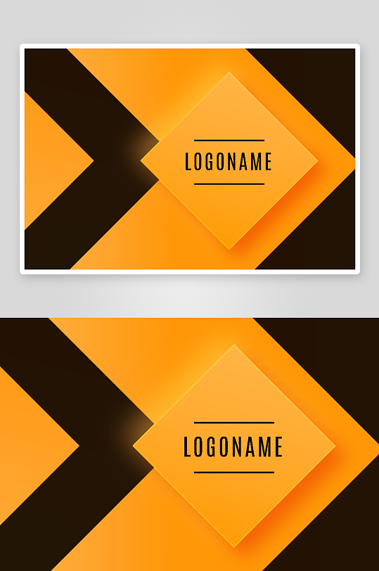 简约矢量企业个人通用名片-众图网