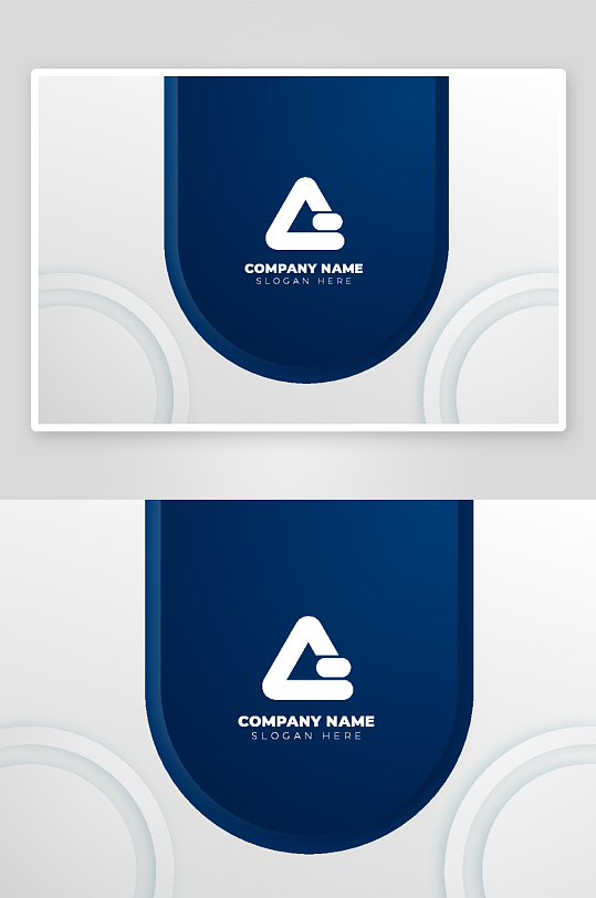 简约矢量企业个人通用名片-众图网