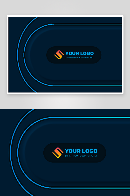 简约矢量企业个人通用名片-众图网