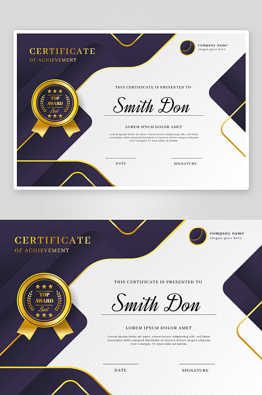 简约矢量企业个人通用名片模板-众图网