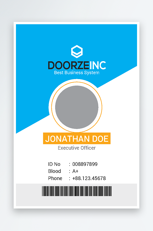 简约矢量企业个人通用名片模板-众图网