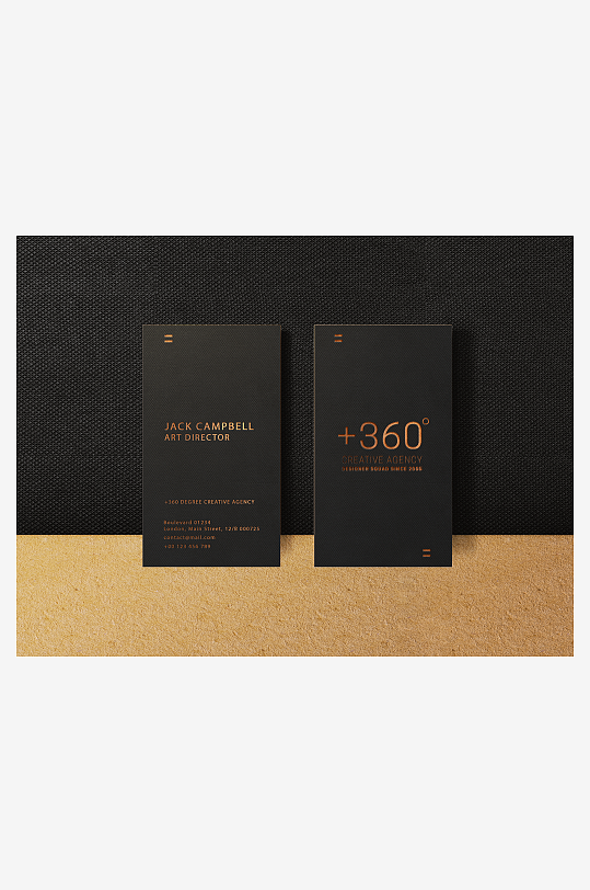 黑色科技感企业个人名片素材-众图网