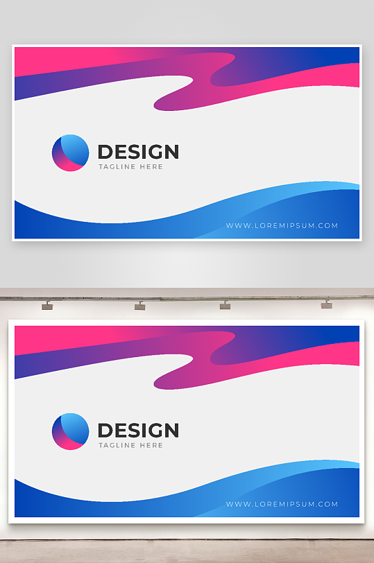 简约矢量企业个人通用名片模板-众图网