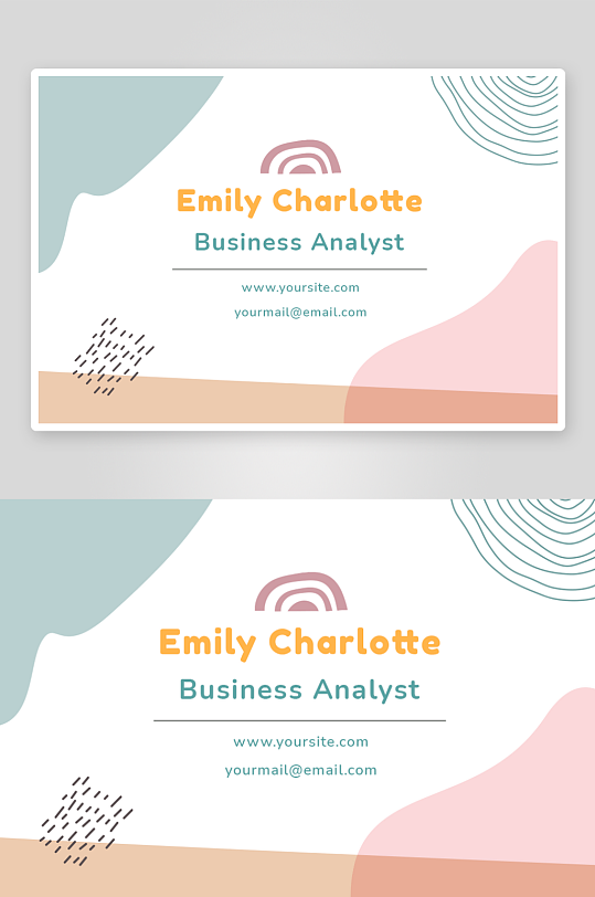 卡通科技感企业个人名片素材-众图网