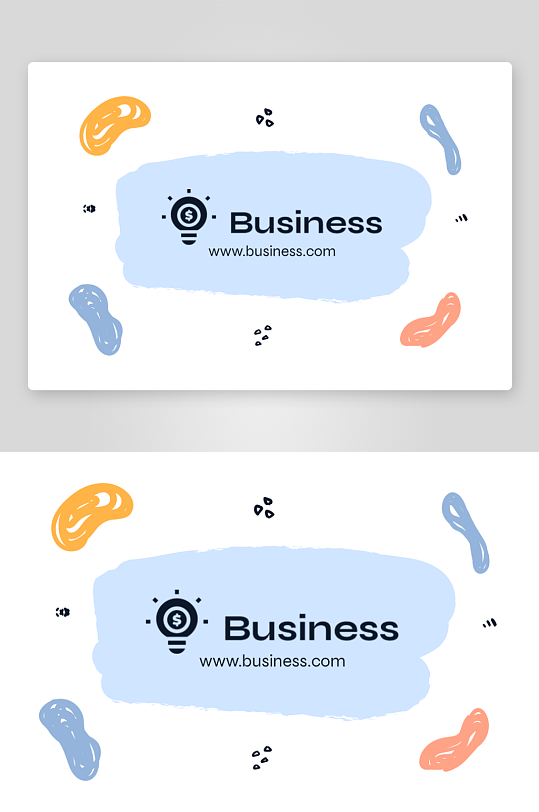 卡通科技感企业个人名片素材-众图网