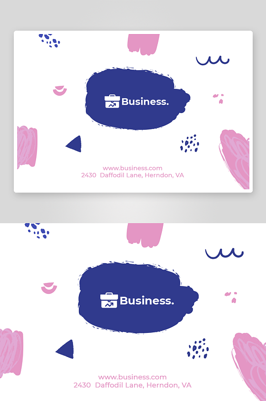 卡通科技感企业个人名片素材-众图网