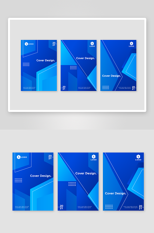 酷炫抽象炫彩几何线条画册封面设计-众图网