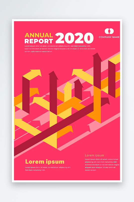 几何线条抽象酷炫炫彩画册封面设计-众图网