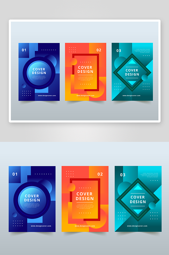 几何线条抽象酷炫炫彩画册封面设计-众图网