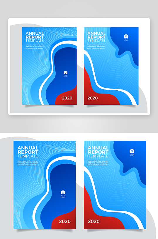 几何线条抽象酷炫炫彩画册封面设计-众图网