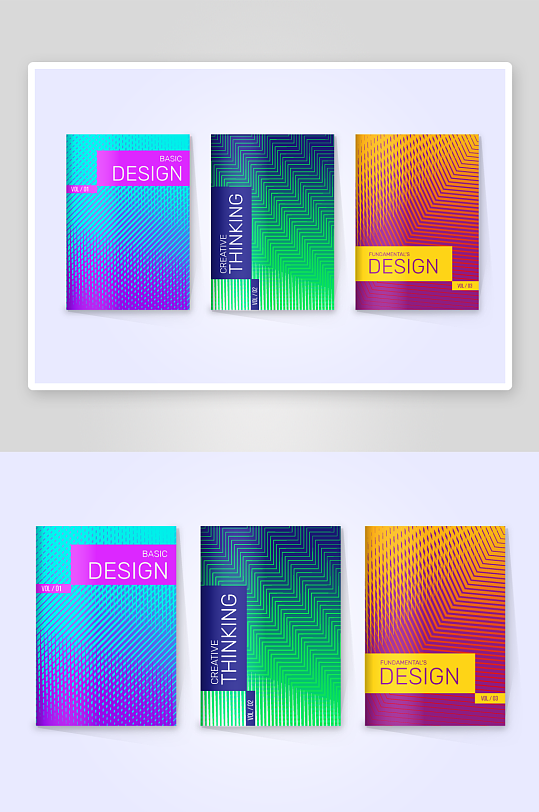 抽象几何酷炫画册手册封面设计-众图网