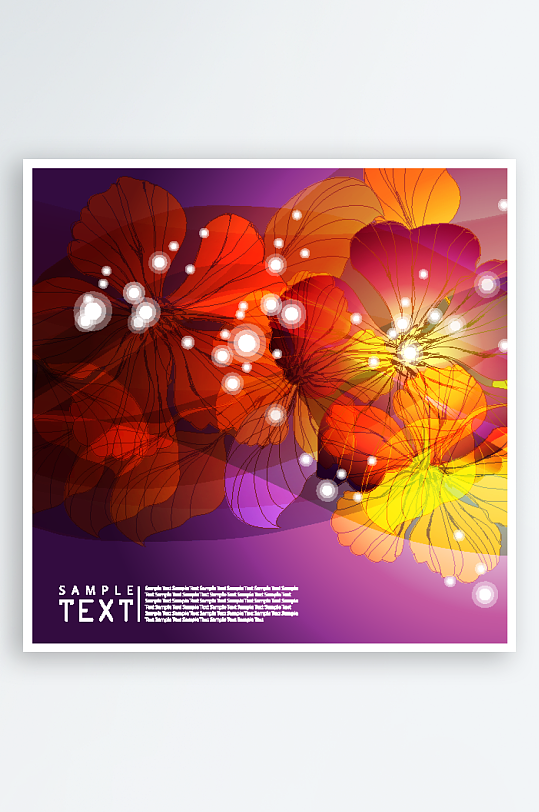 创意秋天枫叶树叶花纹背景-众图网