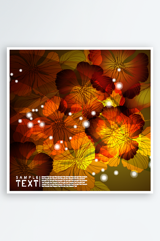 创意秋天枫叶树叶花纹背景-众图网