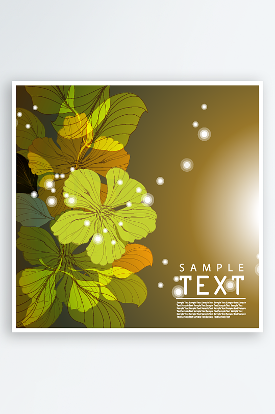 创意秋天枫叶树叶花纹背景-众图网