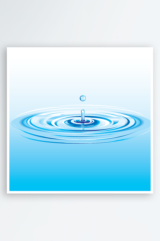 蓝色水滴发光背景素材-众图网