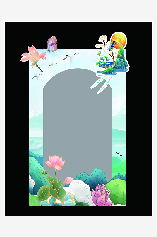 赏荷花节季开了叶美陈活动布置氛围装饰素材-众图网