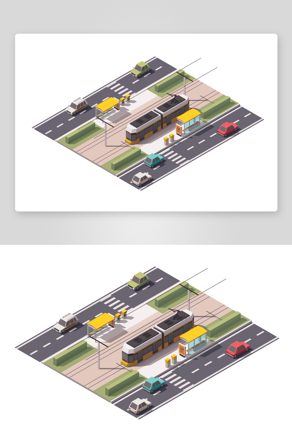 矢量立体等距景观素材