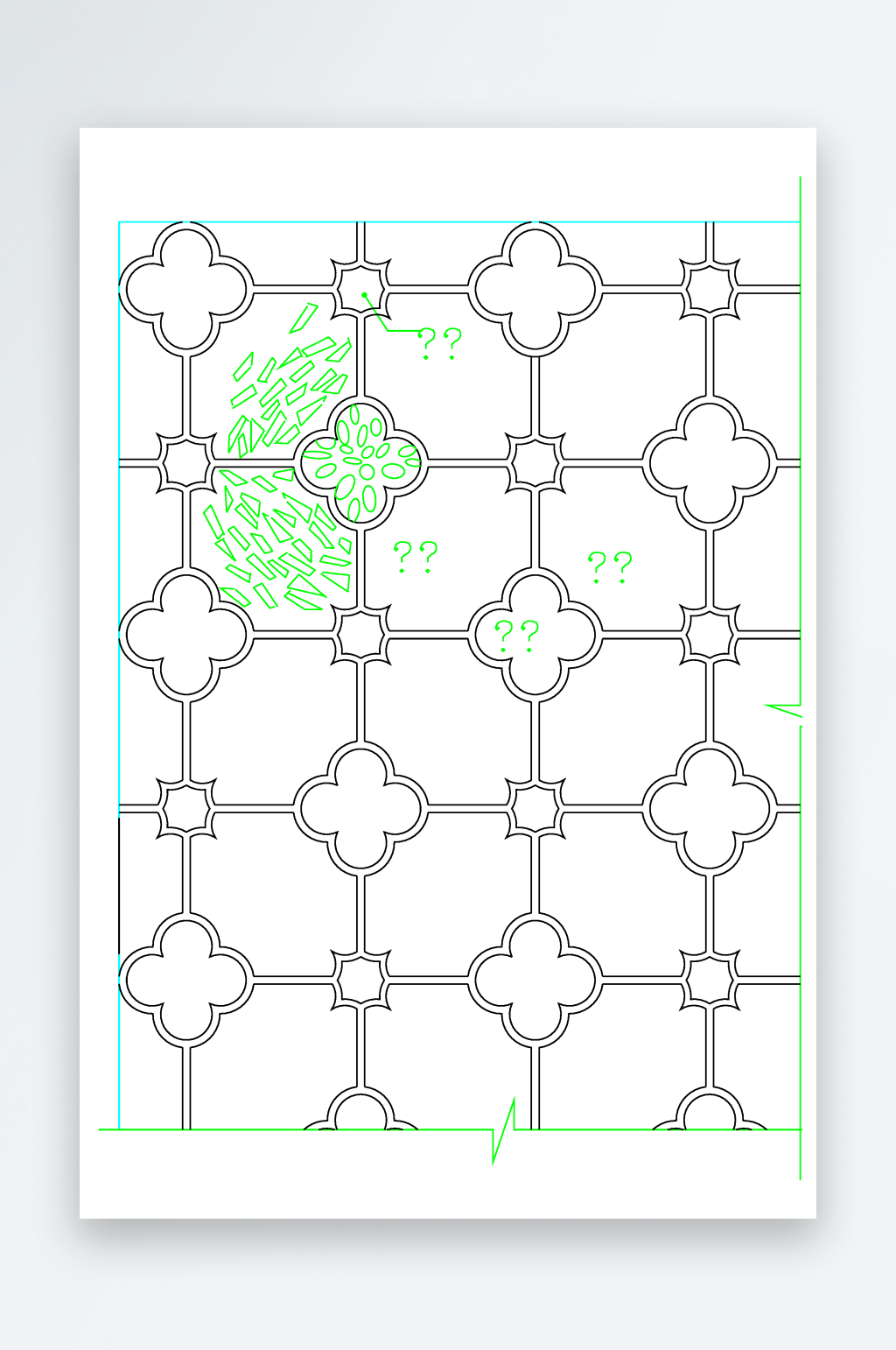 创意矢量线条地面铺装图案元素素材