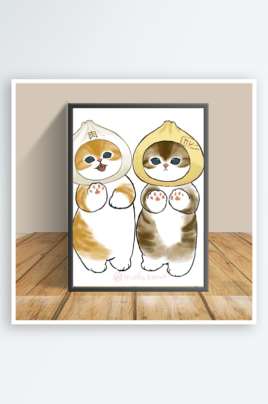 可爱卡通猫咪创意客厅摆件-众图网