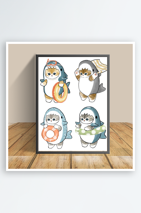 可爱卡通猫咪创意客厅摆件-众图网