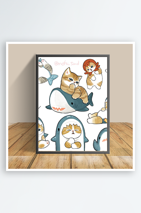 可爱卡通猫咪创意客厅摆件-众图网