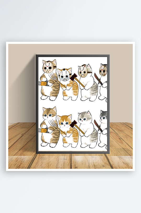 可爱卡通猫咪创意客厅摆件-众图网