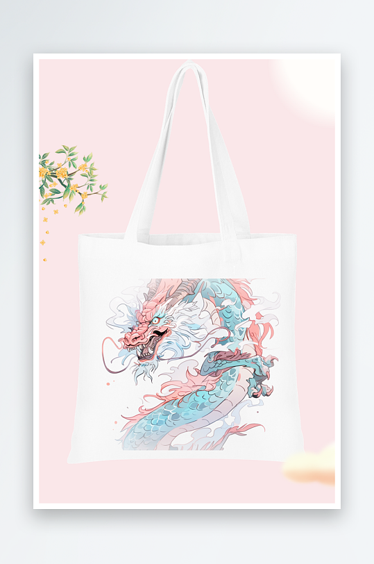 创新龙图案手提袋设计-众图网