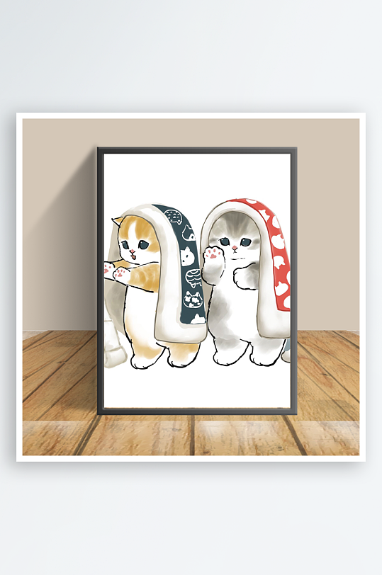 卡通猫咪创意客厅摆件-众图网