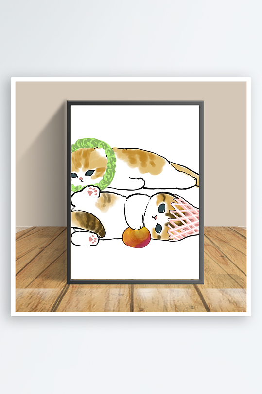 卡通猫咪创意客厅摆件-众图网