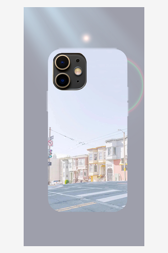 美丽风景图案手机壳设计-众图网