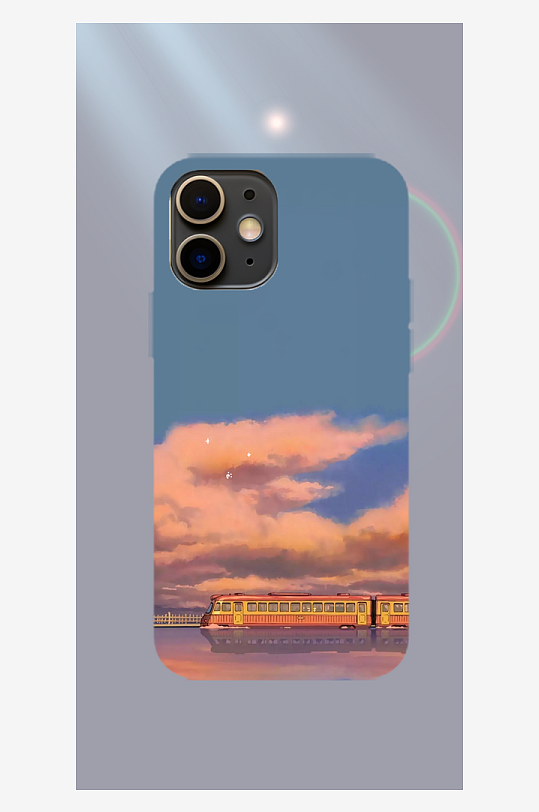 美丽风景图案手机壳设计-众图网