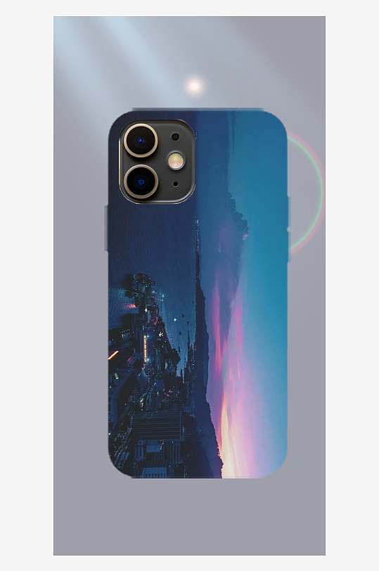 美丽风景图案手机壳设计-众图网