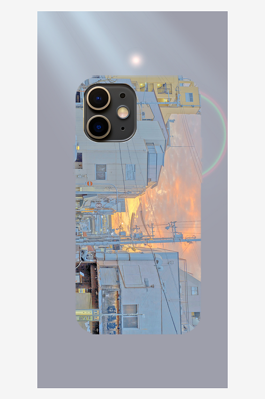 美丽风景图案手机壳设计-众图网