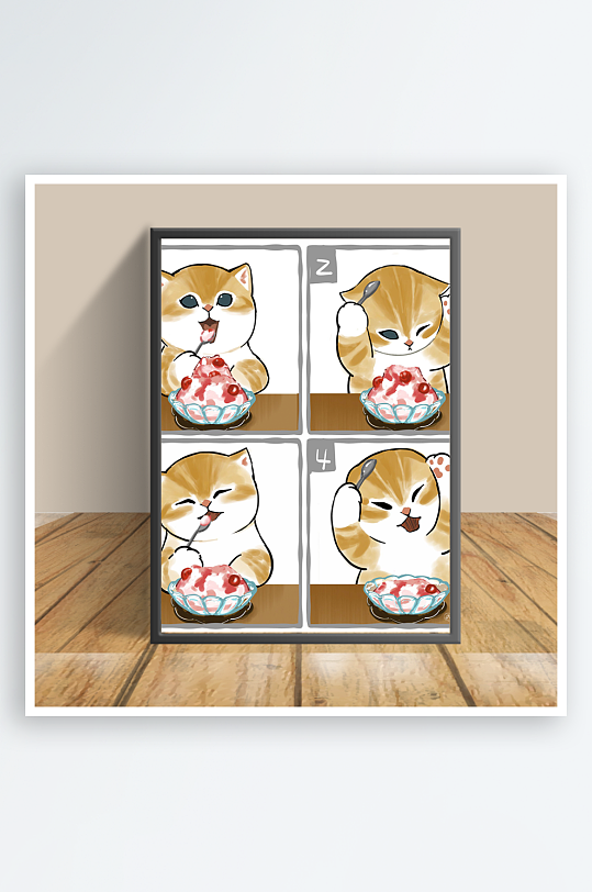 可爱卡通美丽猫咪创意客厅摆件-众图网