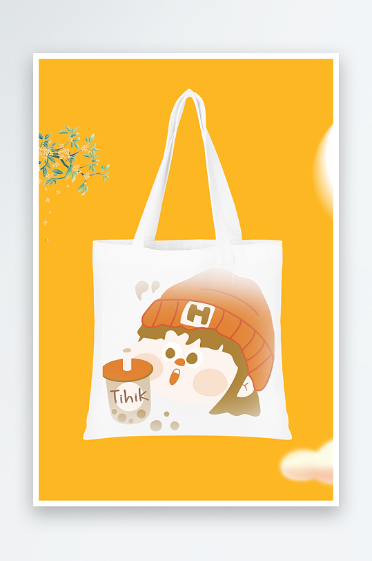 可爱卡通图案环保袋设计-众图网