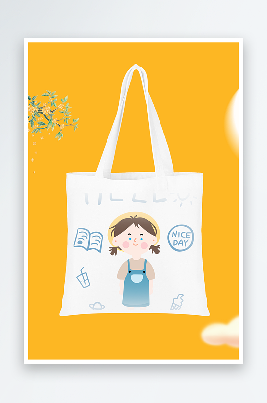 可爱卡通图案环保袋设计-众图网
