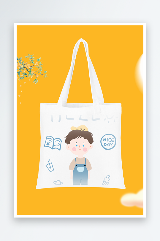可爱卡通图案环保袋设计-众图网