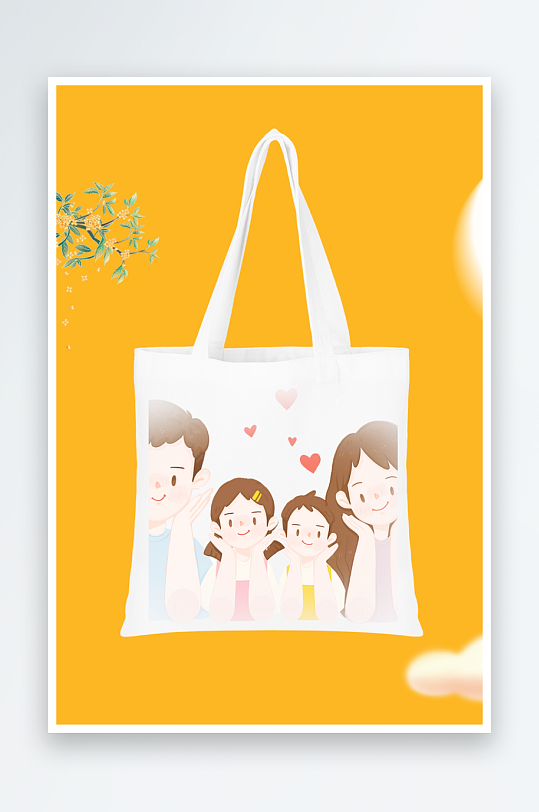 创意卡通图案环保袋设计-众图网