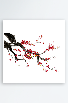 冬梅美丽红色梅花素材素材下载-众图网