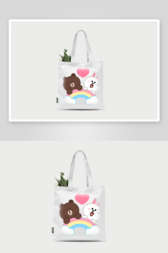 创意卡通图案手提袋设计-众图网