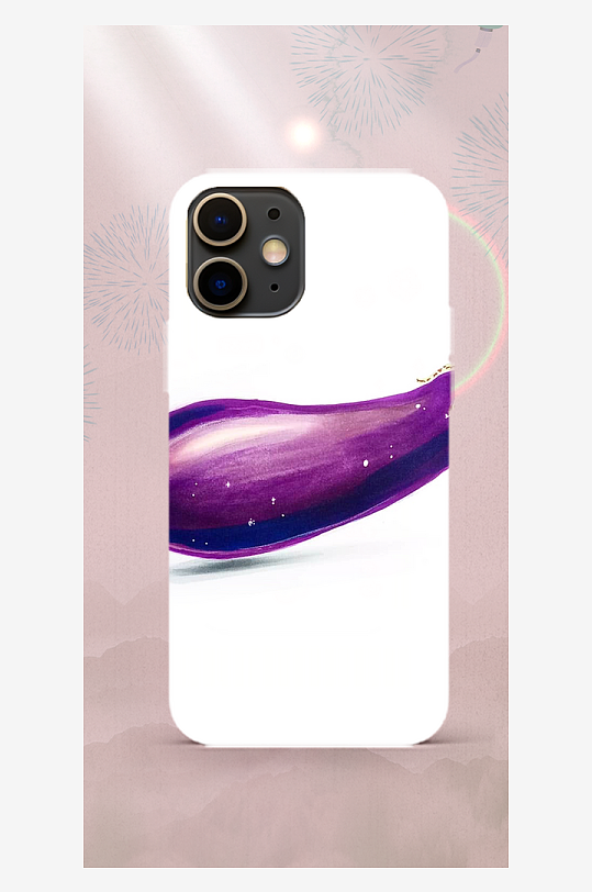 美丽彩色蔬菜图案手机壳设计-众图网