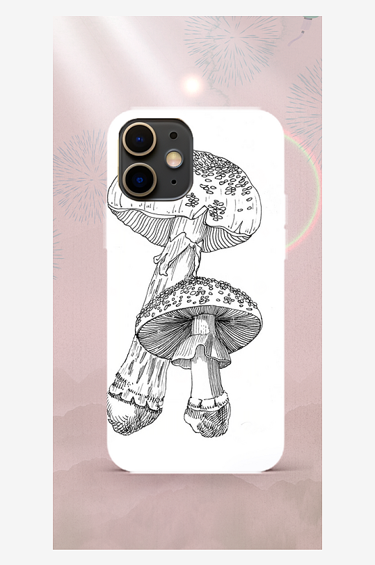 彩色蔬菜图案手机壳设计-众图网