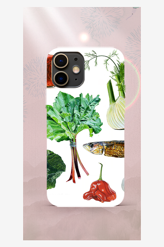 蔬菜图案手机壳设计-众图网