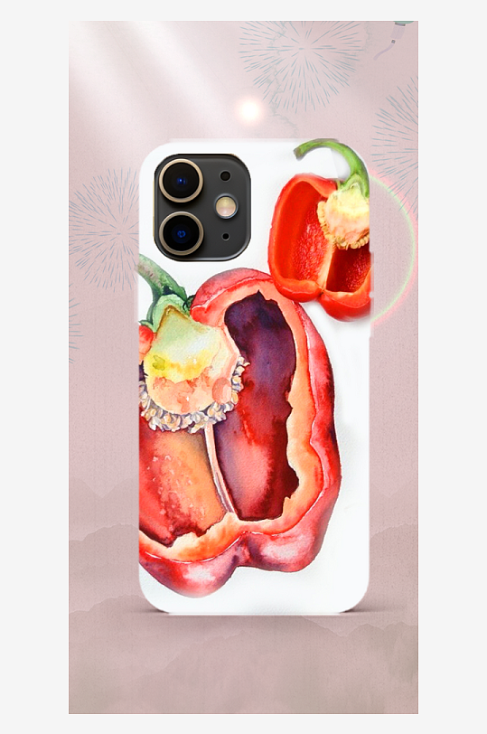 蔬菜图案手机壳设计-众图网