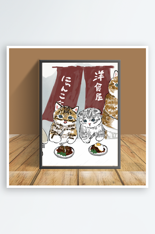 猫咪主题客厅摆件-众图网