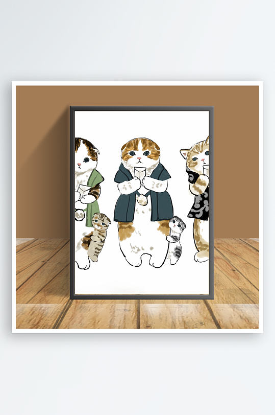 猫咪主题客厅摆件-众图网